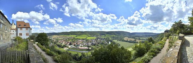 Dornburger Schloesser Saaletalblick HDR Panorama